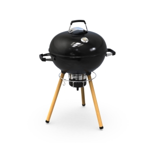 22-Inch Charcoal Kettle Grill in Wood Grain Painting
