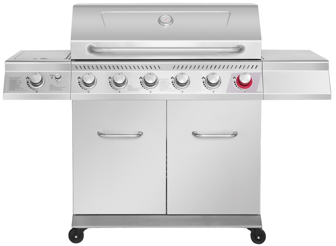 Stainless steel 6B 3kW(each) gas grill, High Temperature Main Burner & Infrared Back Burner are available