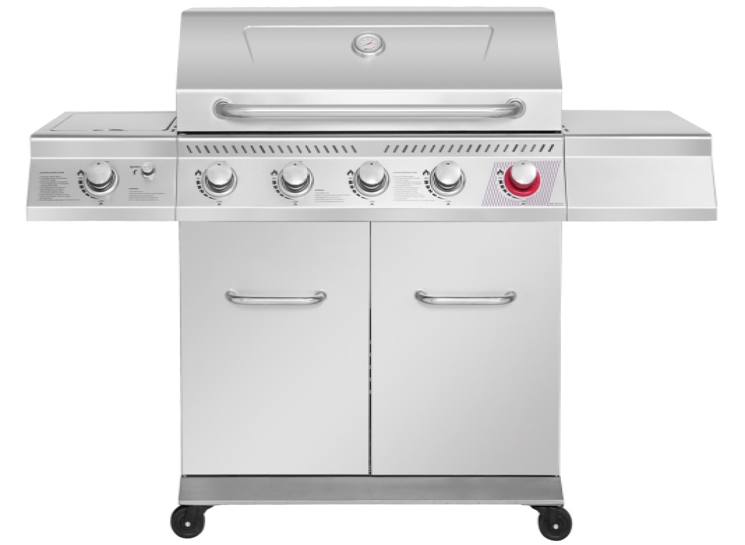Stainless steel 5B 3kW(each) gas grill, High Temperature Main Burner & Infrared Back Burner are available