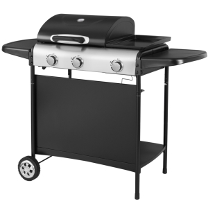 Efficient 2+1 Burners Gas Grill 
with Folding Side Table and Fry Tray