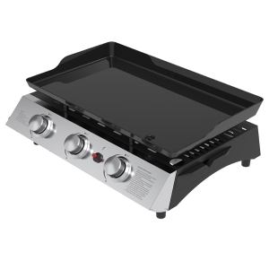 3-Burner Gas Plancha with Removable Grease Cup