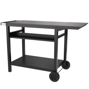 Multifunctional Black Powder Coated Working Table with Handle and Side Table