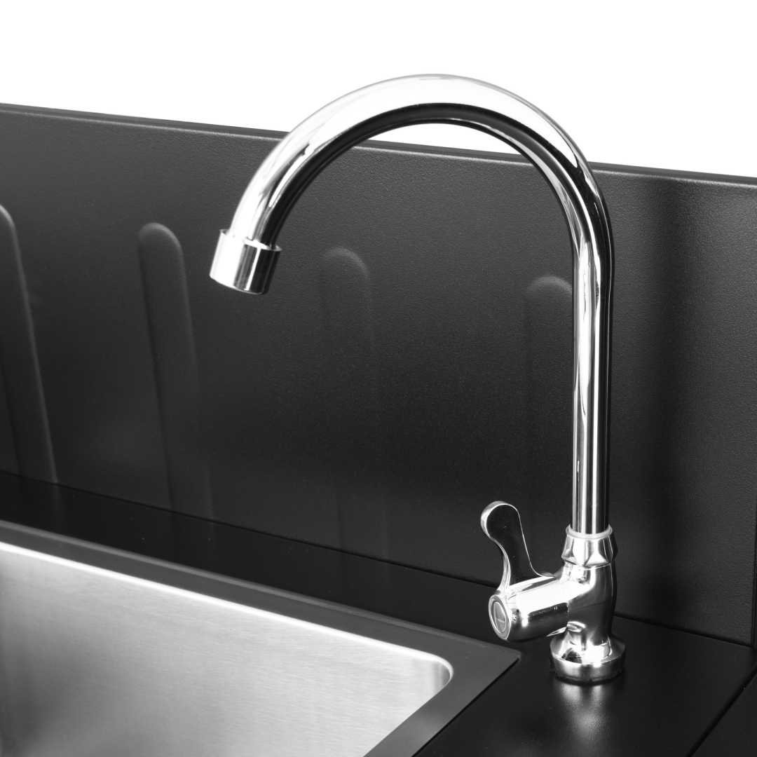 Outdoor Kitchen 4 Burners Gas Grill with Side Burner, Sink and