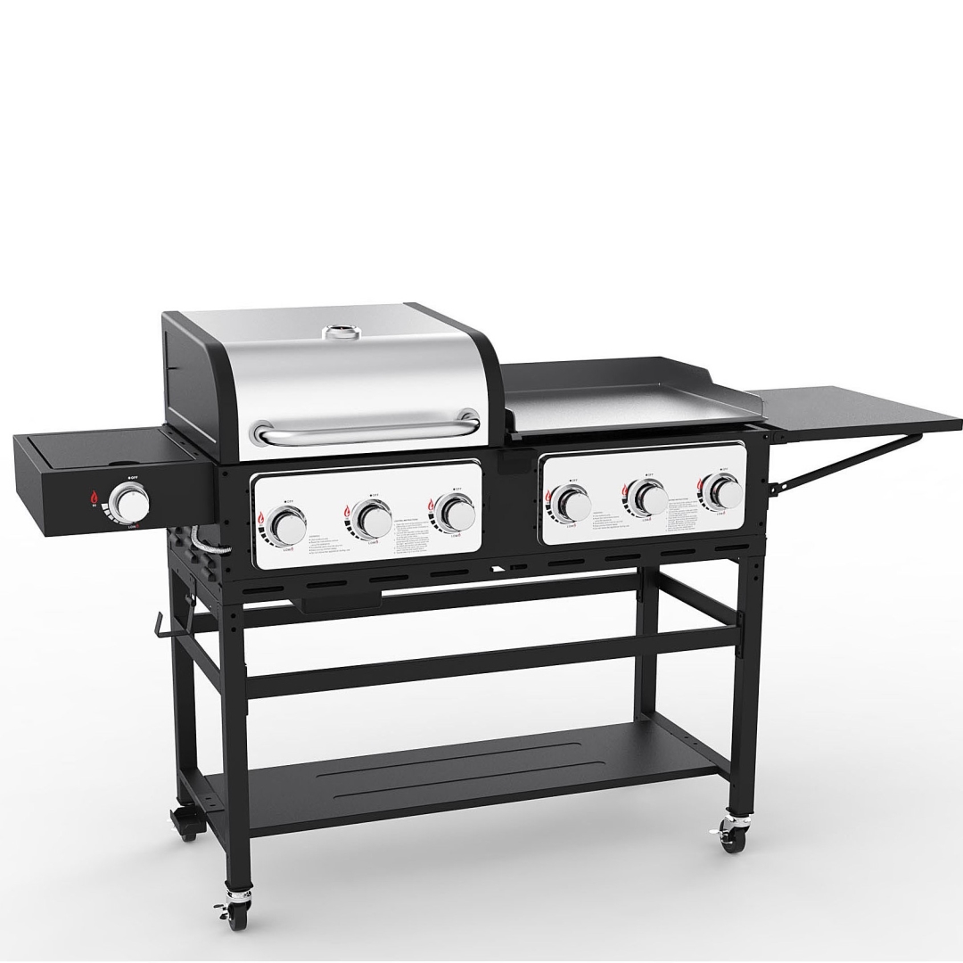 3Burner Gas and 3Burner Griddle Combo Grill DLX2014 BBQ Wholesaler & Manufacturer Huige