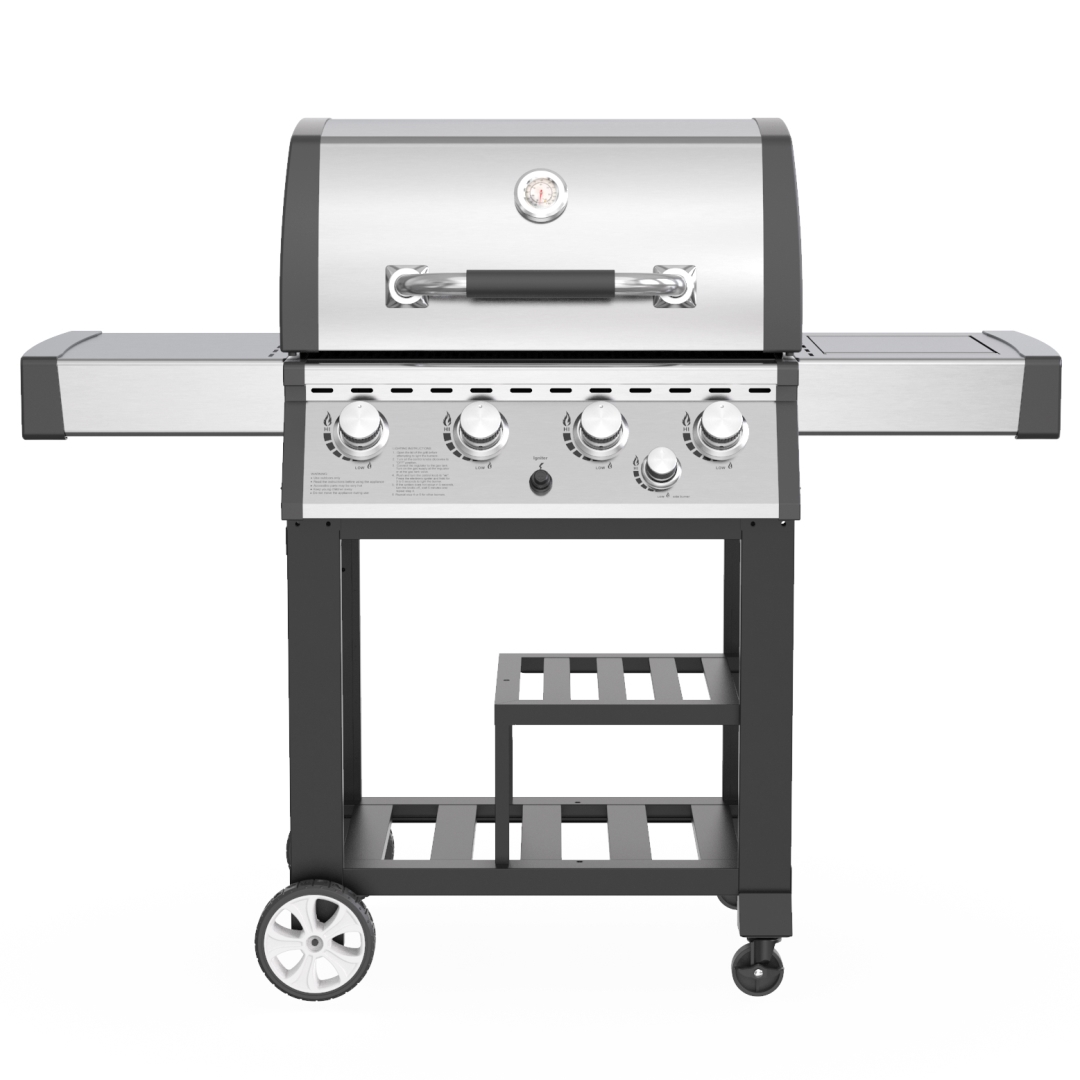 4Burner 3.5kW Stainless Steel Gas Grill with Doublelayer Firebox