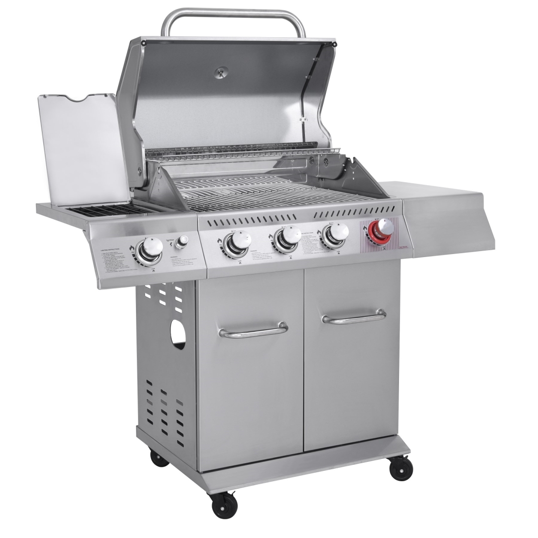 4 Burners Stainless Steel Gas Grill, with Stainless Steel Firebox and