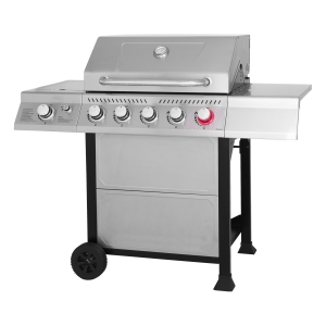 Compact 5 Burners Stainless steel Gas grill, with Sear Burner and Side Burner