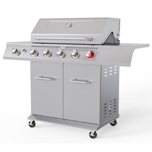 5-Burner Gas Grill with Sear Burner, and Side Burner