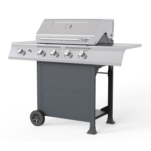 4-Burner Trolley Gas Grill with Side Burner