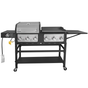 3-Burner Gas & 3-Burner Griddle Combo Grill