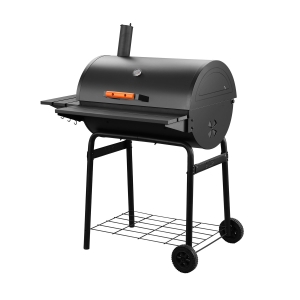 28-Inch Charcoal Grill with Front Table and Side Table