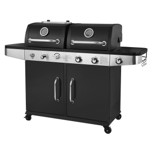 2-Burner Gas & Charcoal Combo Grill, with Side Burner and Premium  Cabinet