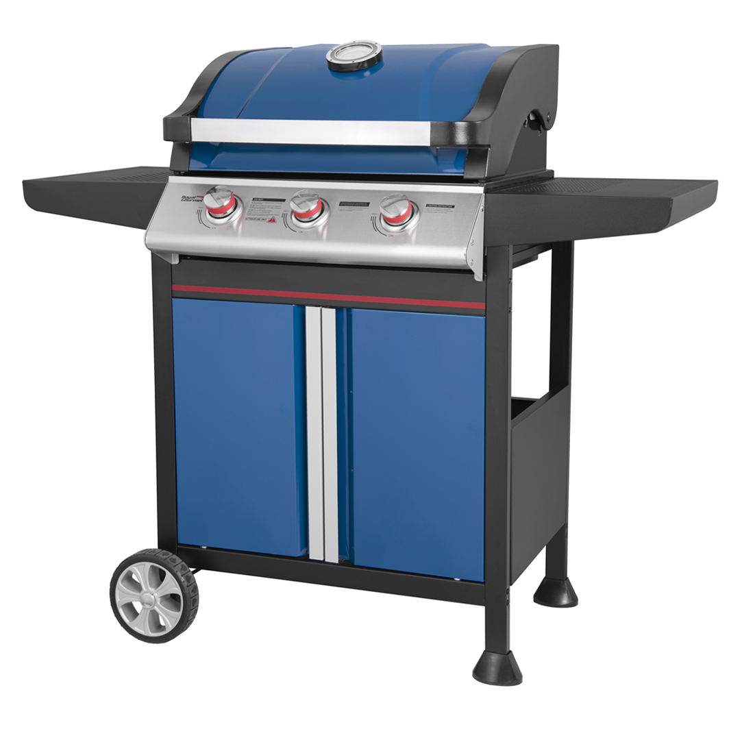 3 Burners Gas Grill 
with Bold Thermometer and Semi-Closed Cabinet